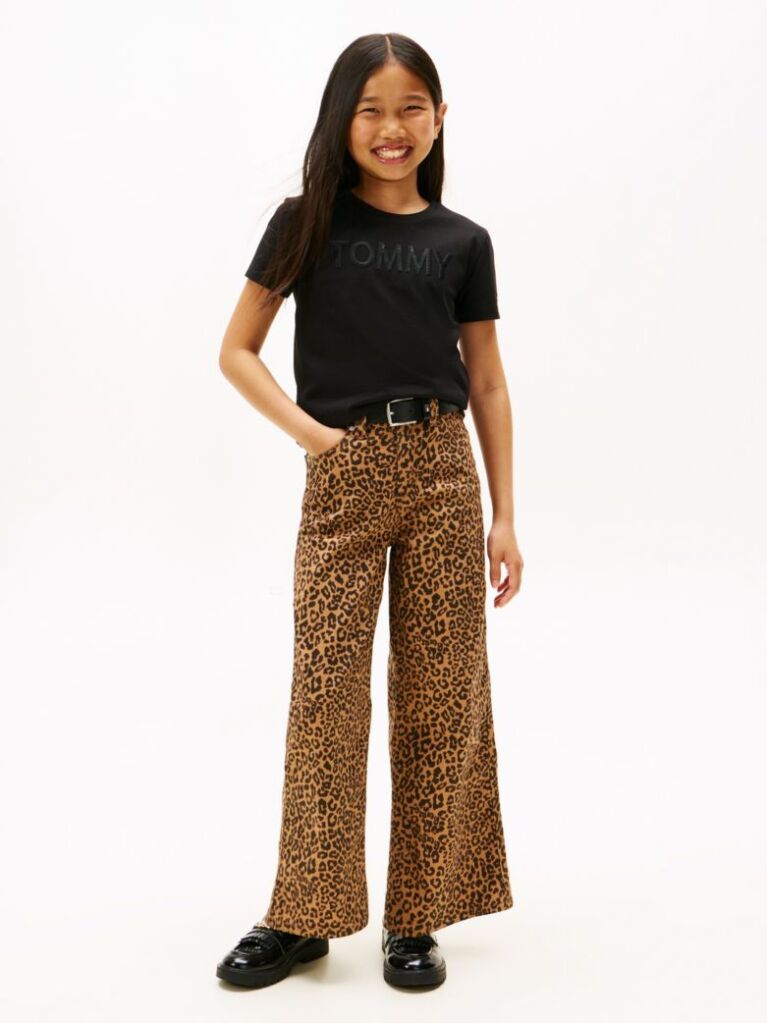 Black Tommy Sequins Short Sleeve Tee  Girls