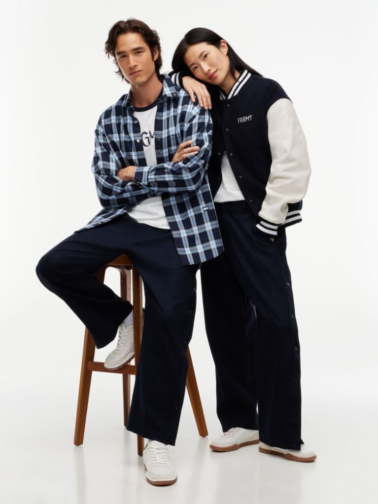 Blue Tommy Hilfiger x FRGMT Snap-Button Relaxed Chinos  Men