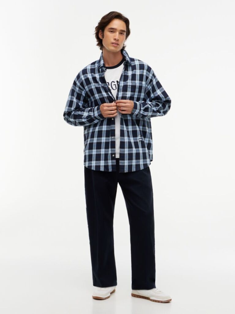 Blue Tommy Hilfiger x FRGMT Snap-Button Relaxed Chinos  Men