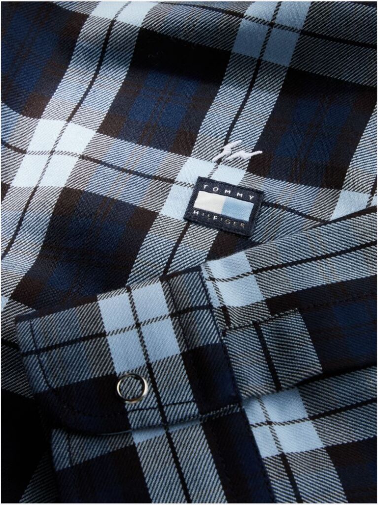 Blue Tommy Hilfiger x FRGMT Regular Check Shirt  Men