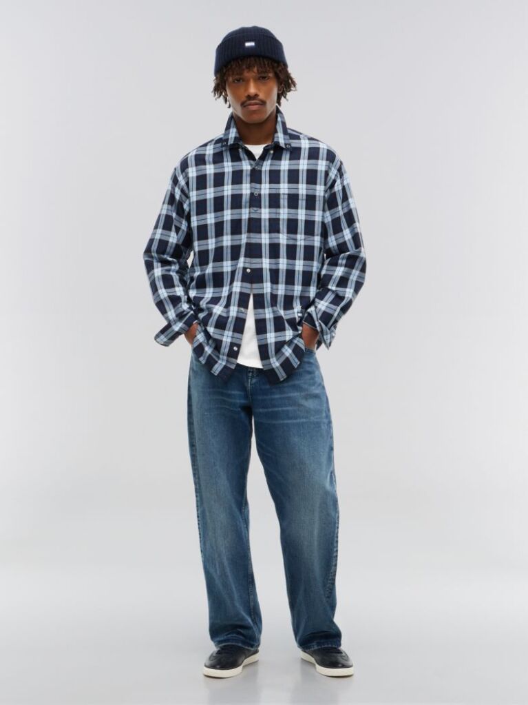 Blue Tommy Hilfiger x FRGMT Regular Check Shirt  Men