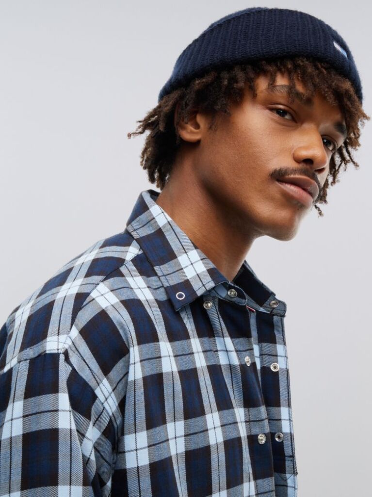 Blue Tommy Hilfiger x FRGMT Regular Check Shirt  Men
