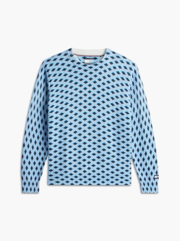 Blue Tommy Hilfiger x FRGMT Diamond Check Jumper  Men