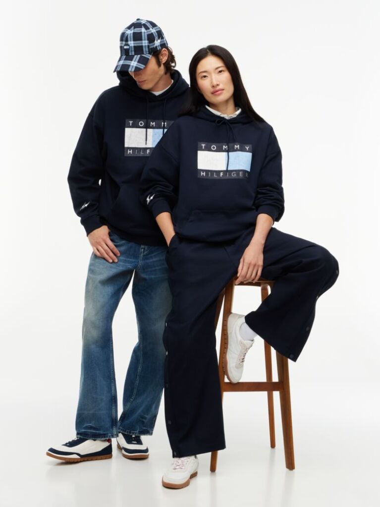 Blue Tommy Hilfiger x FRGMT Relaxed Drawstring Hoody  Men