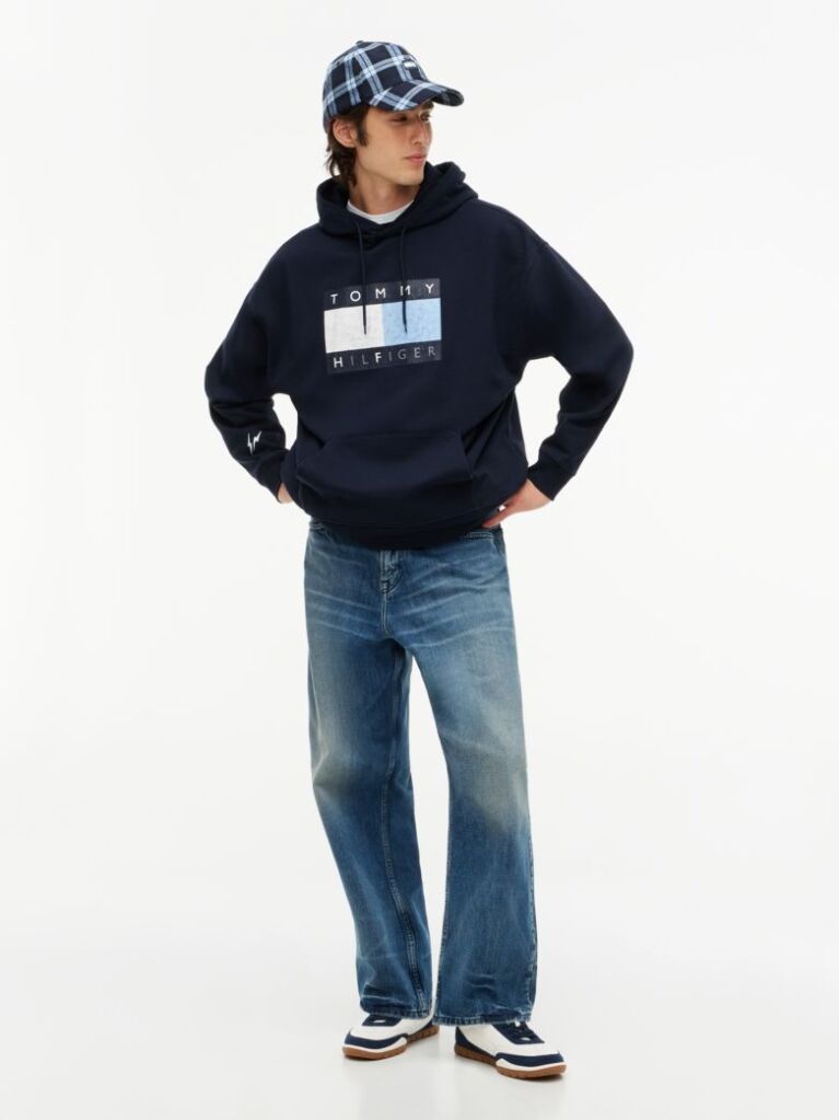 Blue Tommy Hilfiger x FRGMT Relaxed Drawstring Hoody  Men