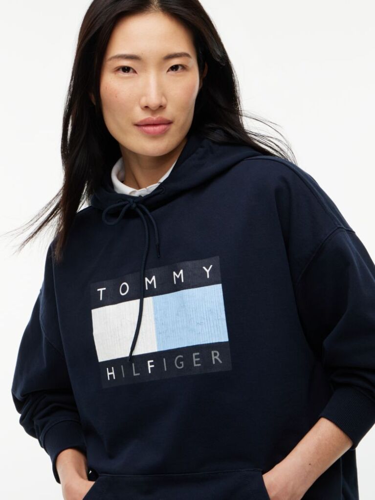 Blue Tommy Hilfiger x FRGMT Relaxed Drawstring Hoody  Men