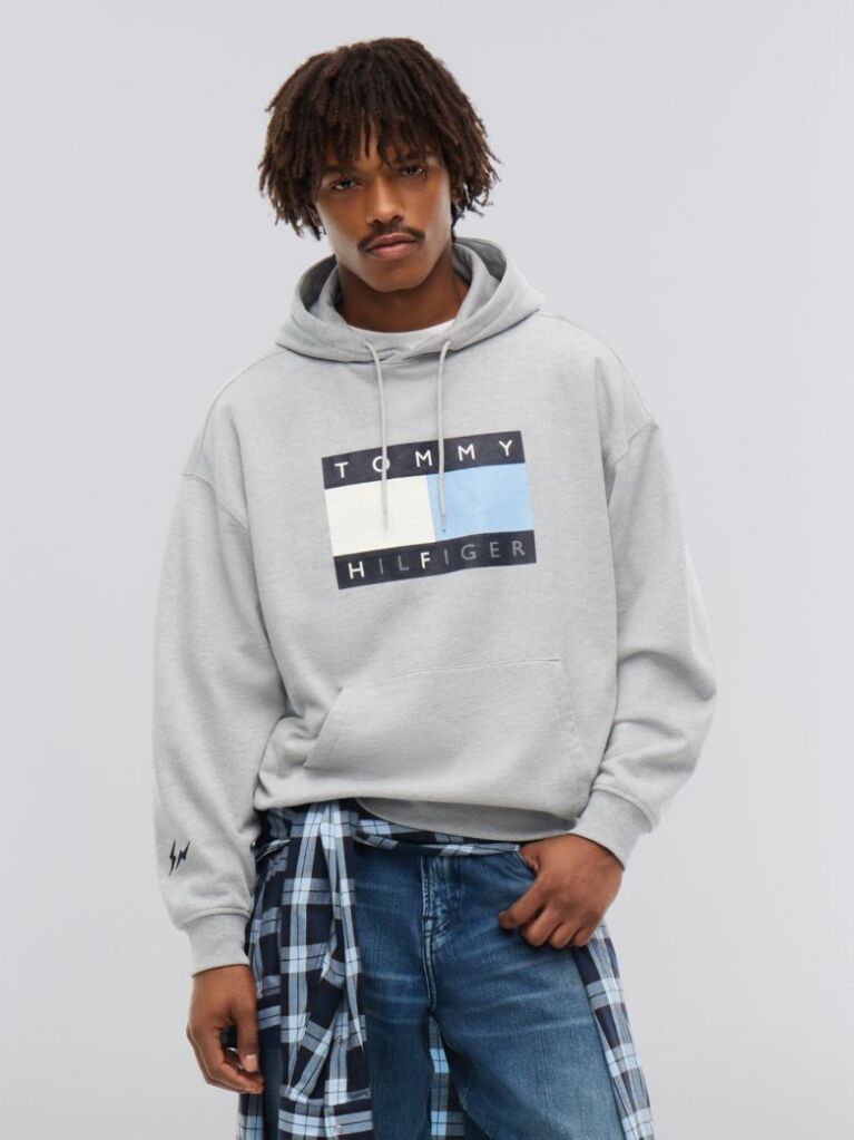 Grey Tommy Hilfiger x FRGMT Relaxed Drawstring Hoody  Men