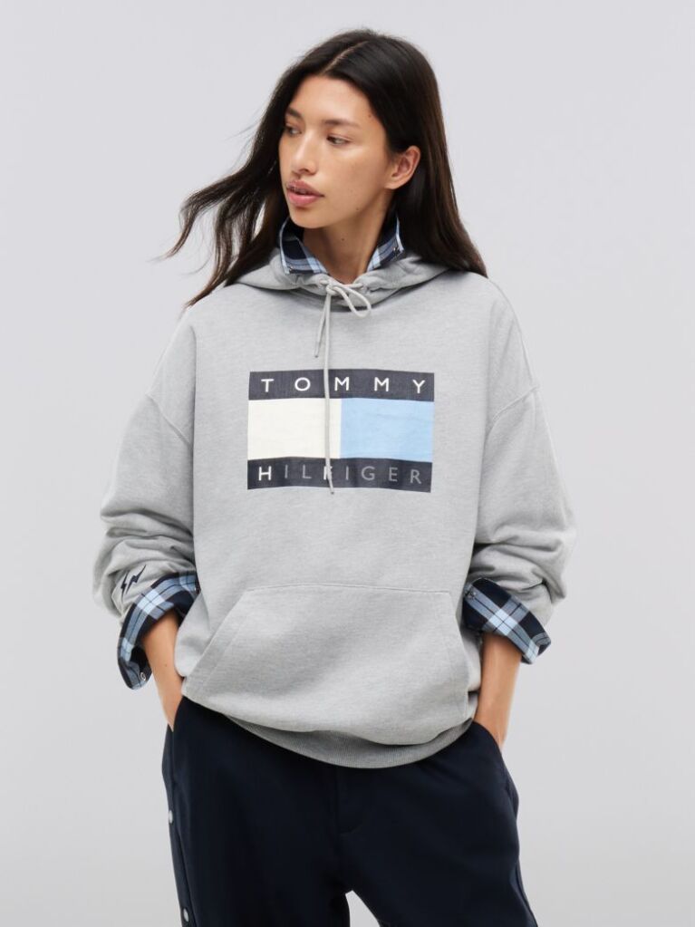Grey Tommy Hilfiger x FRGMT Relaxed Drawstring Hoody  Men