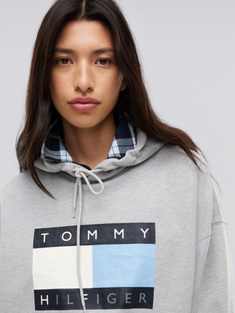 Grey Tommy Hilfiger x FRGMT Relaxed Drawstring Hoody  Men