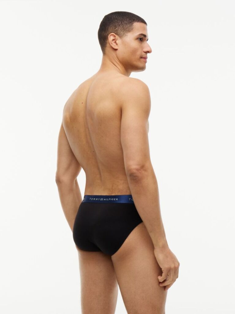 Blue 3-Pack Signature Logo Metallic Waistband Briefs  Men